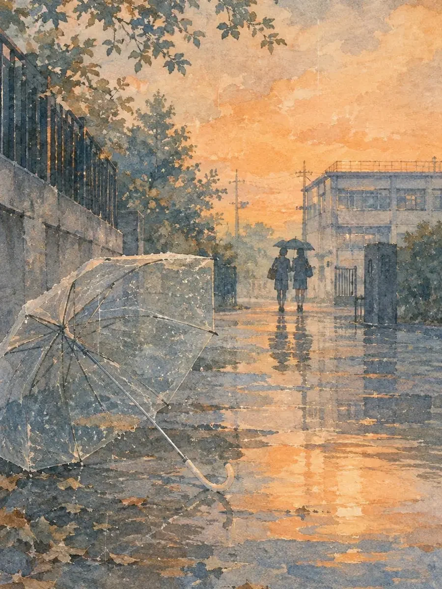 雨天伞倾向那边封面